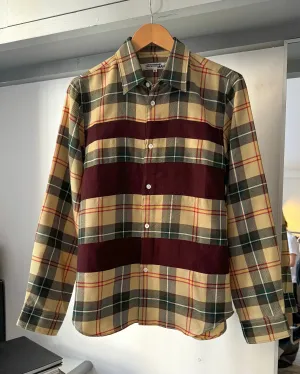 2002 Plaid Burgundy Wool Panel Shirt  (~M~)