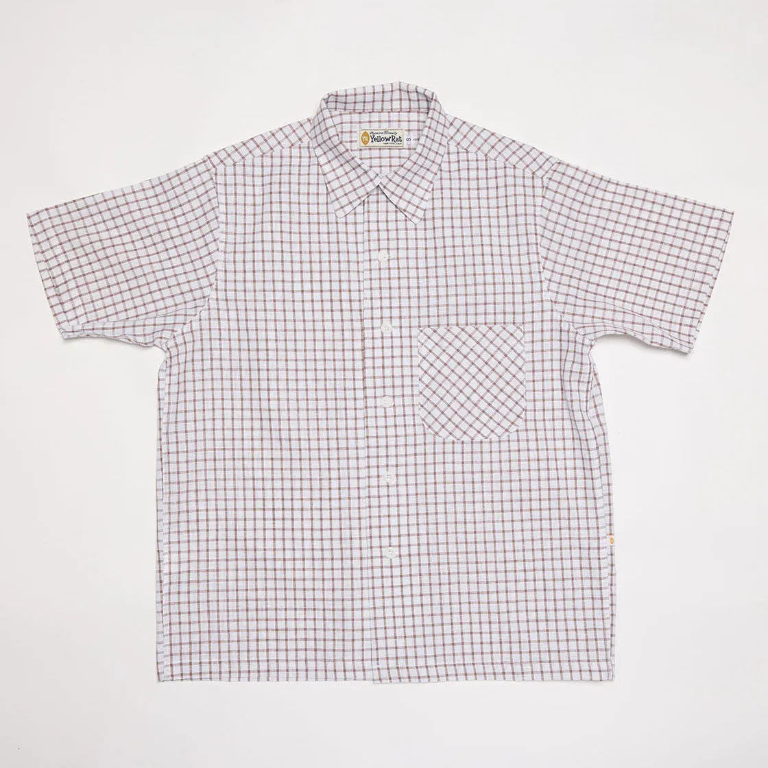 50s Round Collar Shirt (Brown)
