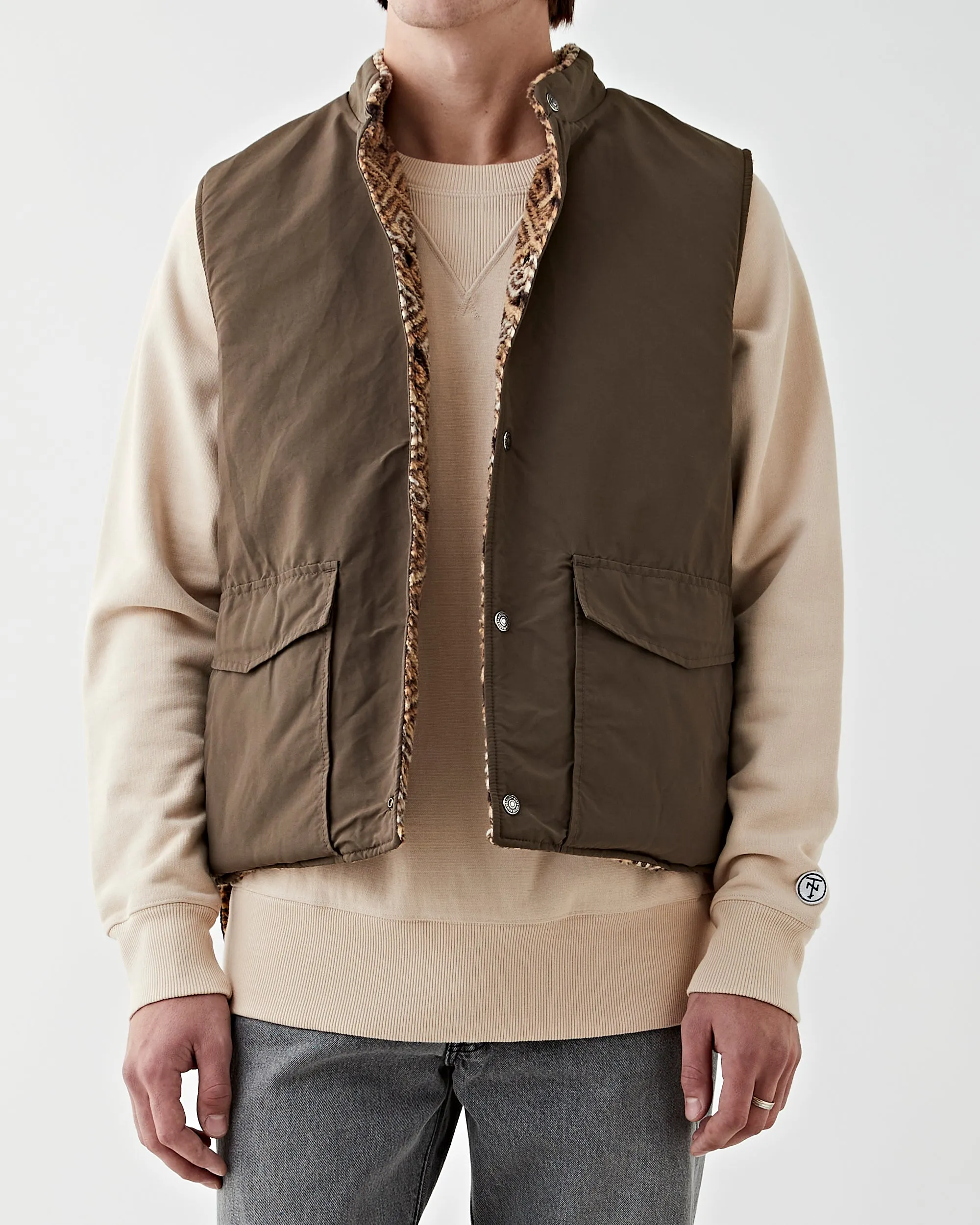 60/40 Cloth Reversible Vest Army Green