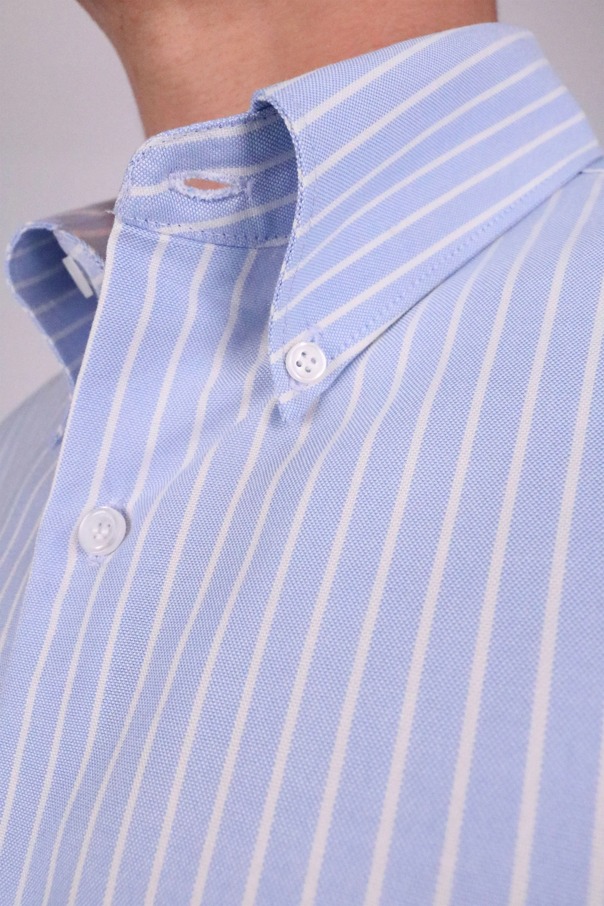 75 Vintage Blue Stripe OCBD Shirt