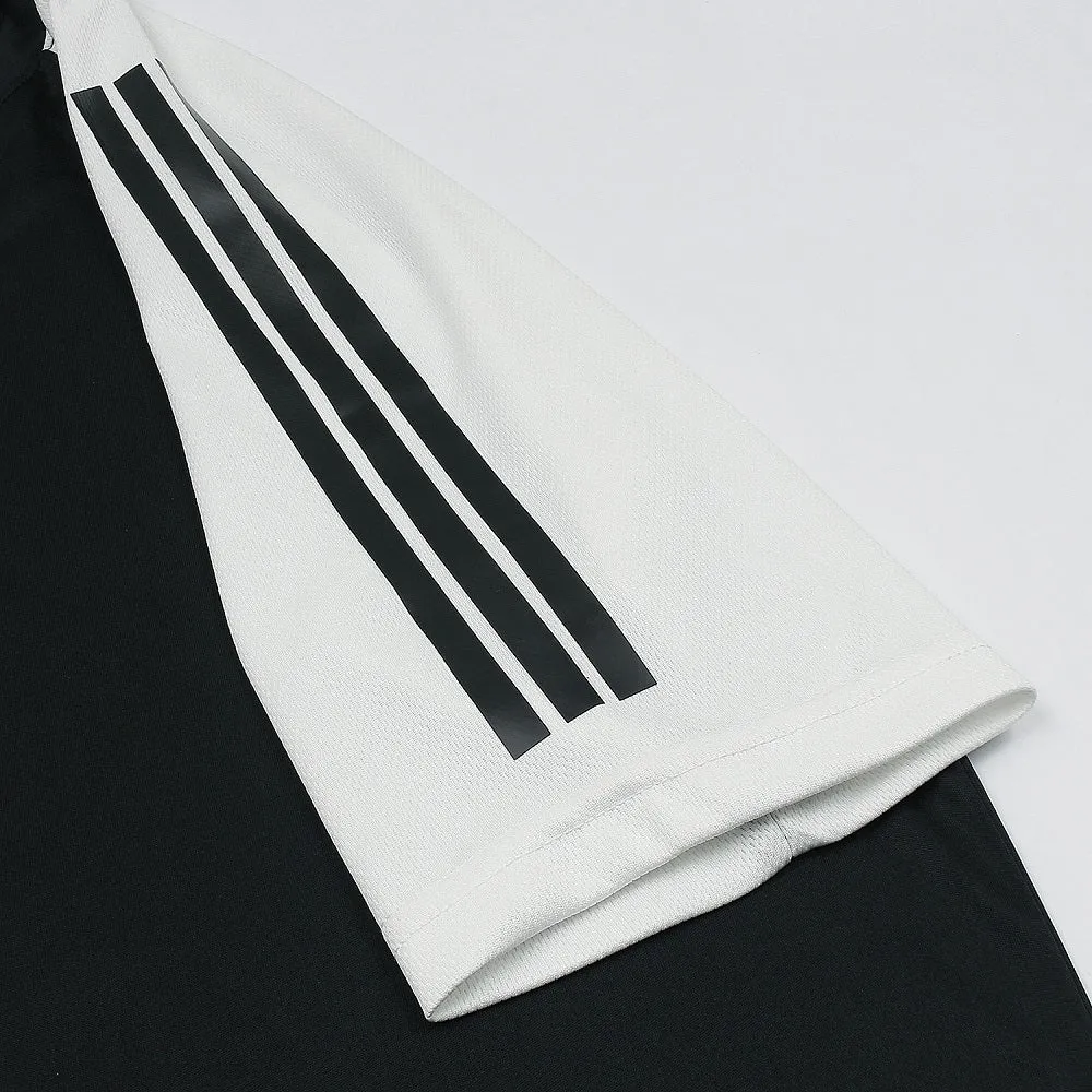 ADDAS Imported Mesh Shoulder Dri Fit T-Shirt (White & Black)