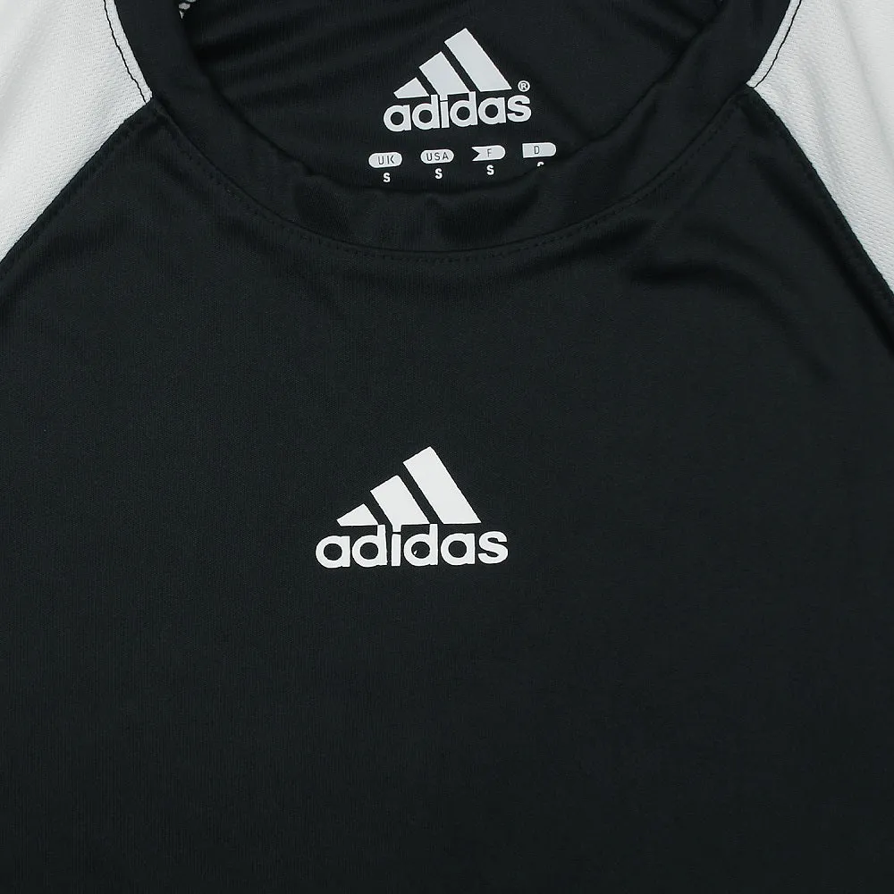 ADDAS Imported Mesh Shoulder Dri Fit T-Shirt (White & Black)
