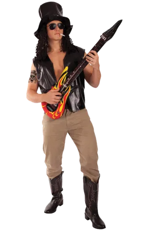 Adult Guns N Roses Slash 1980s Costume