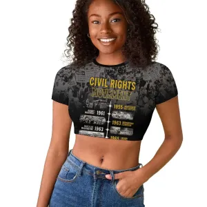 African-American History Month Raglan Cropped T shirt Civil Rights Movement LT15