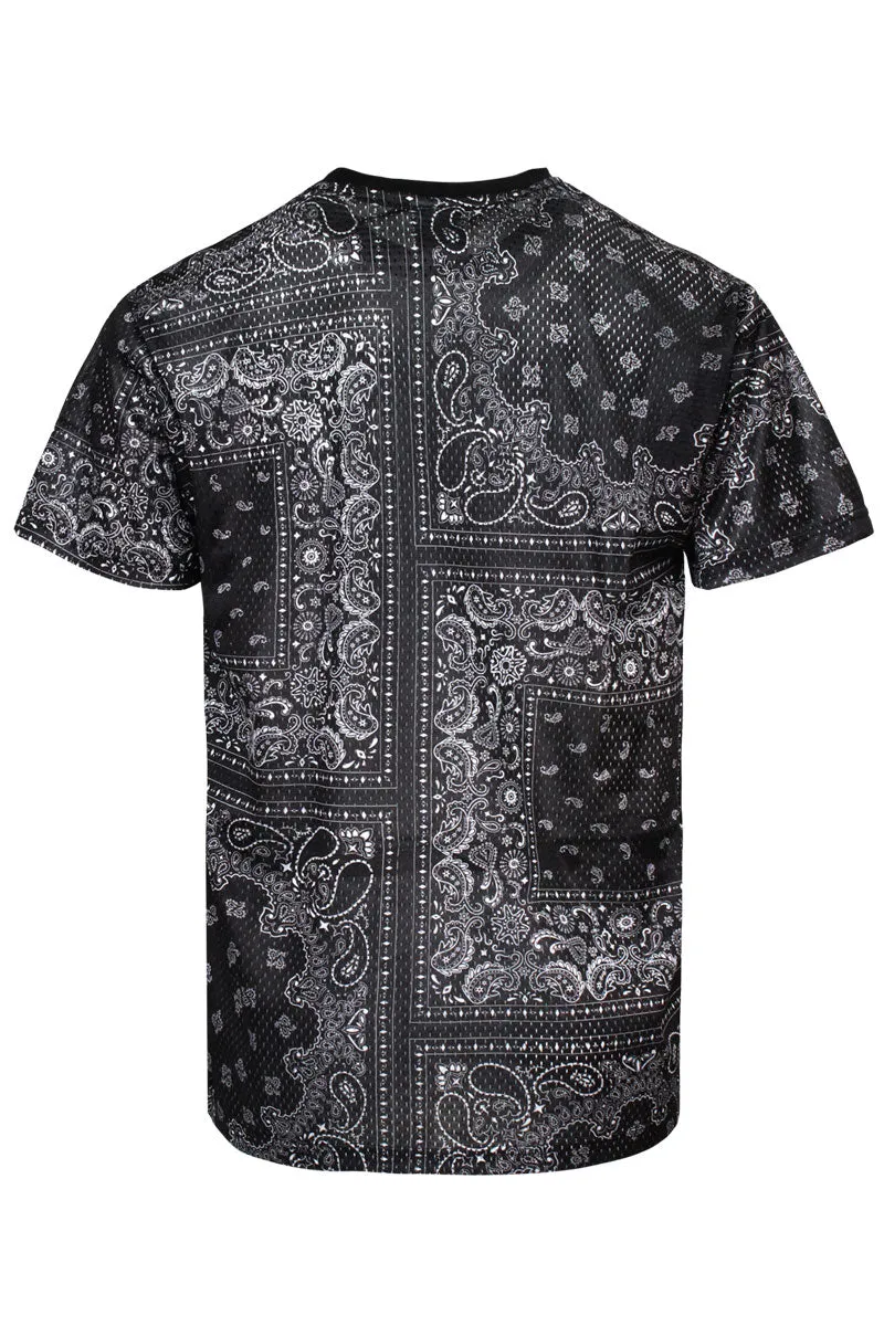 Air Mesh Bandana Print T-shirts