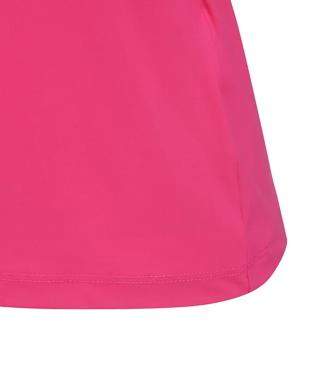 ANEW Golf: Women's High-Neck Mesh Back Short-Sleeved T-Shirt - Pink