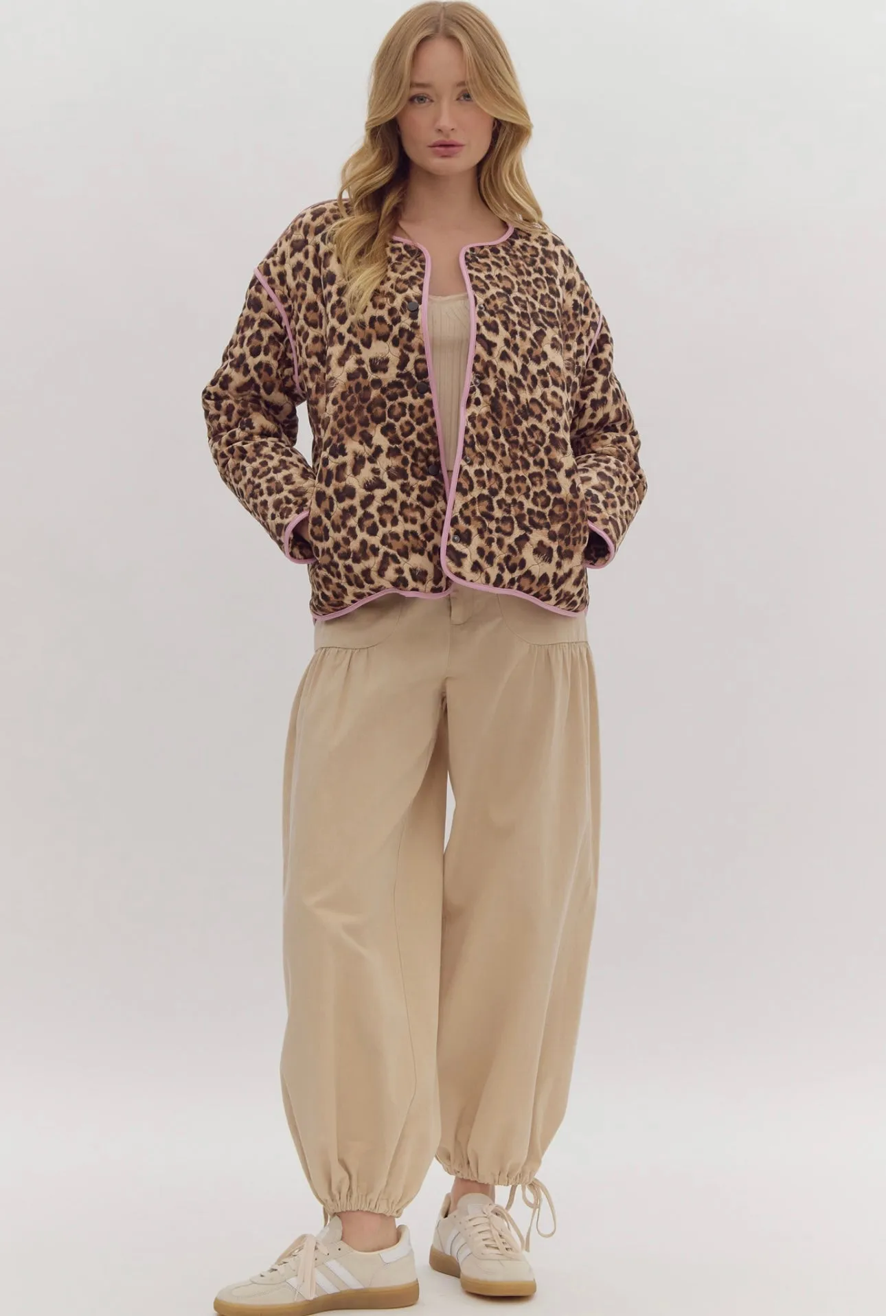 Animal Print Quilted Jacket