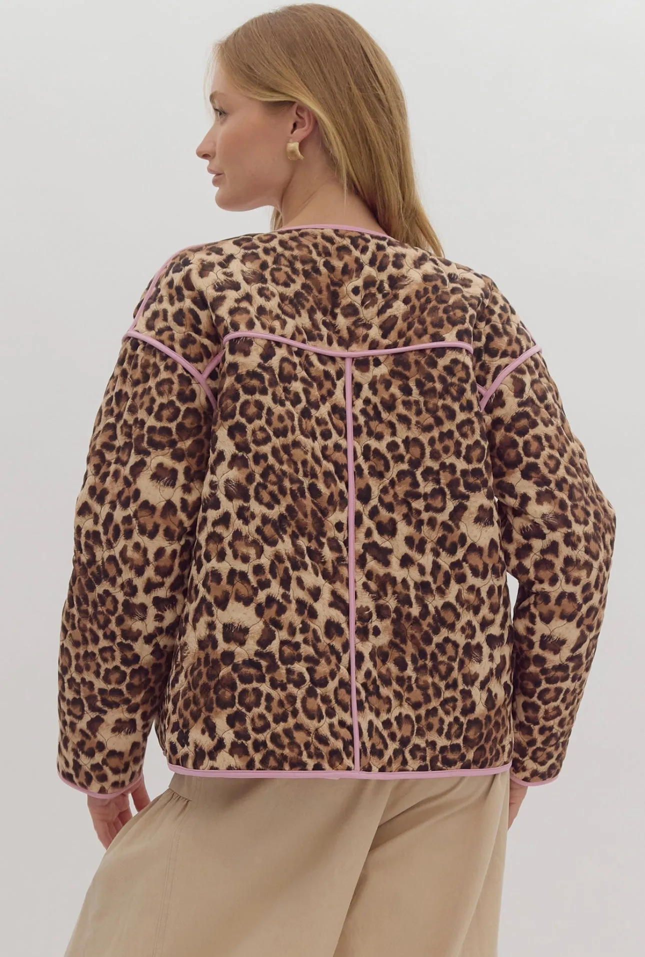 Animal Print Quilted Jacket