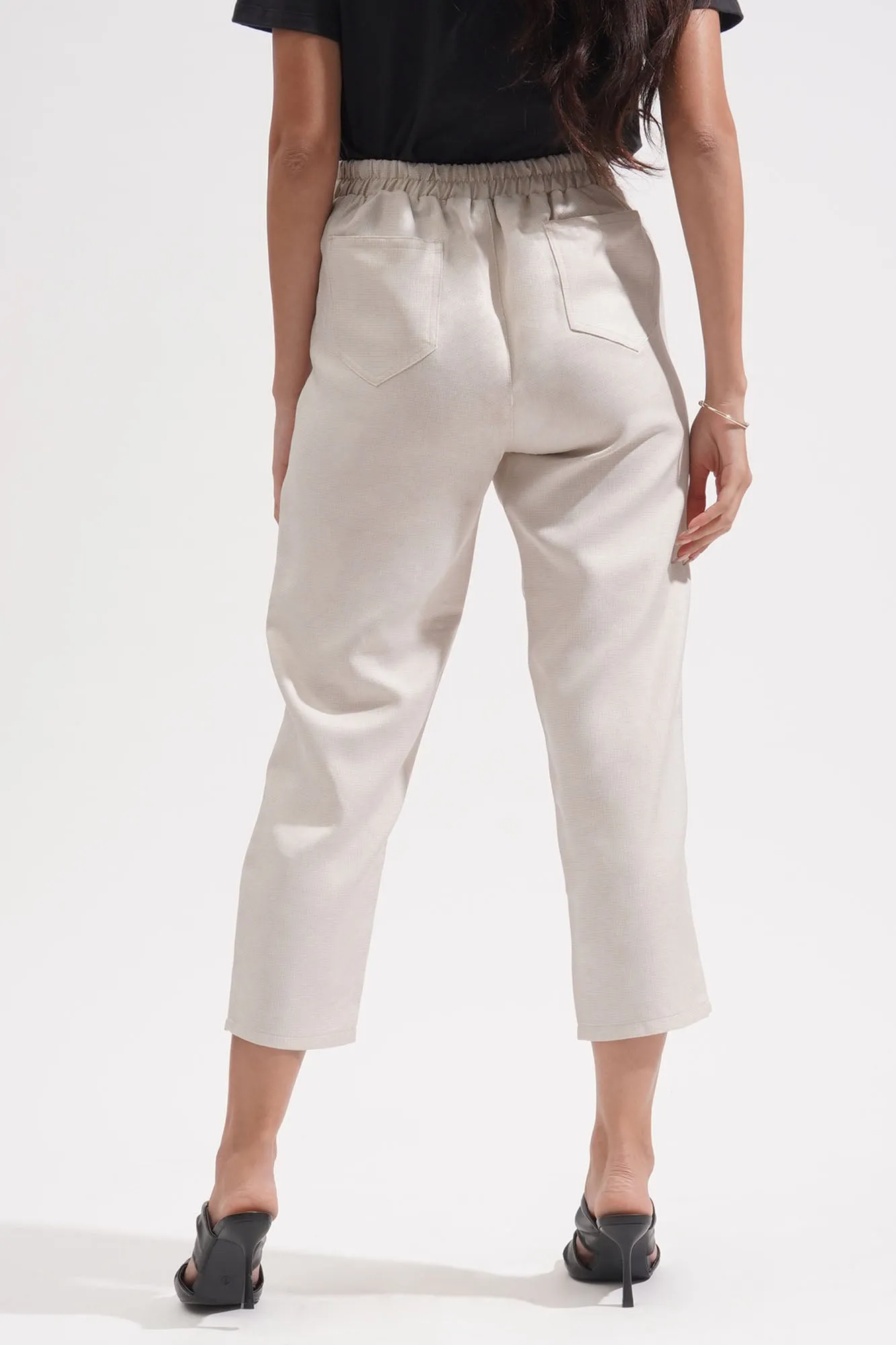Ankle Length Checkered Cozy Pants