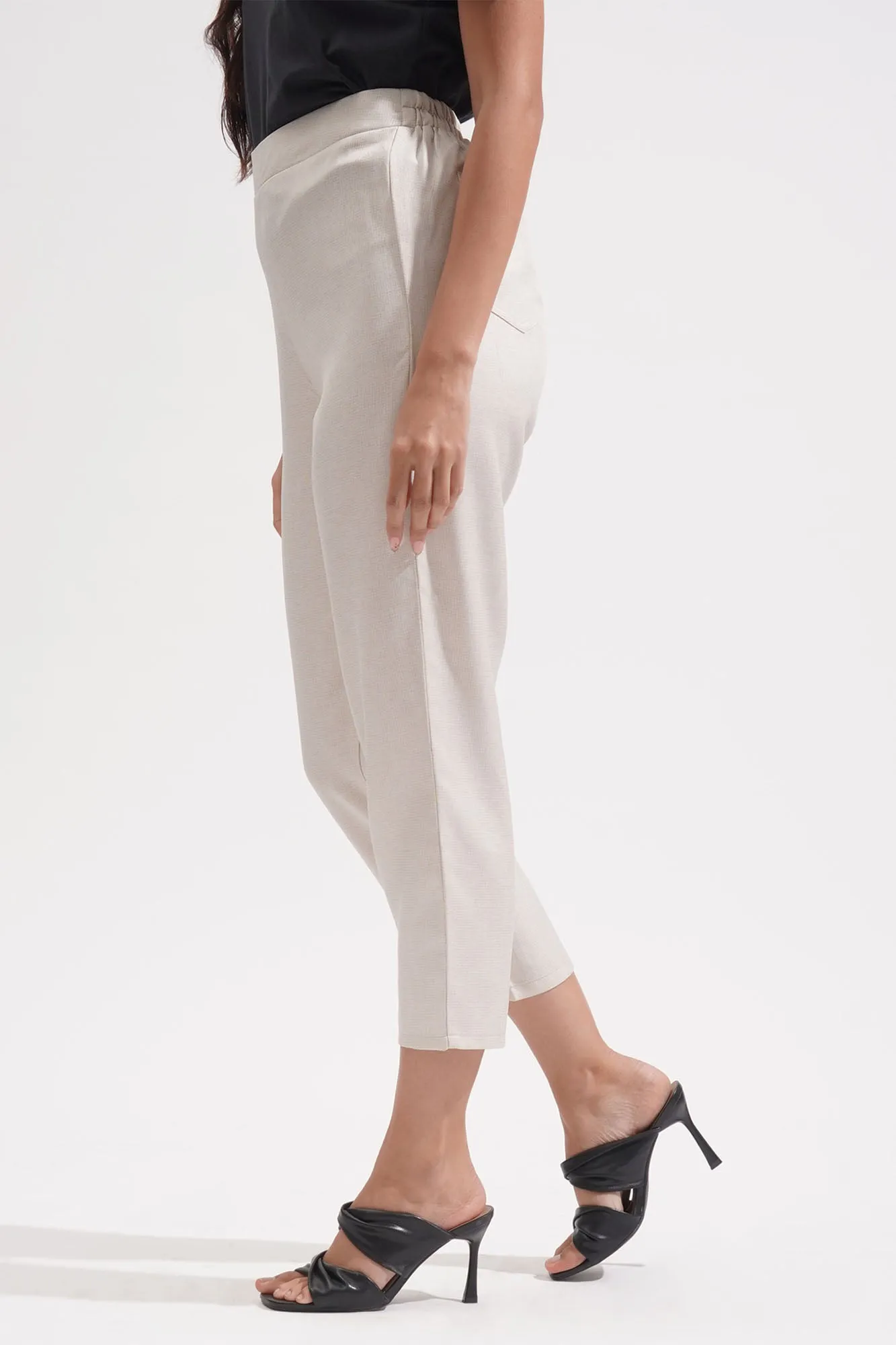 Ankle Length Checkered Cozy Pants
