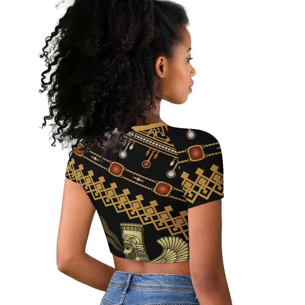 Assyrian New Year Raglan Cropped T shirt Akitu 6774 Kha B Nissan LT01
