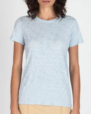 ATM - Slub Jersey Schoolboy Short Sleeve Crew Neck Tee in Blue