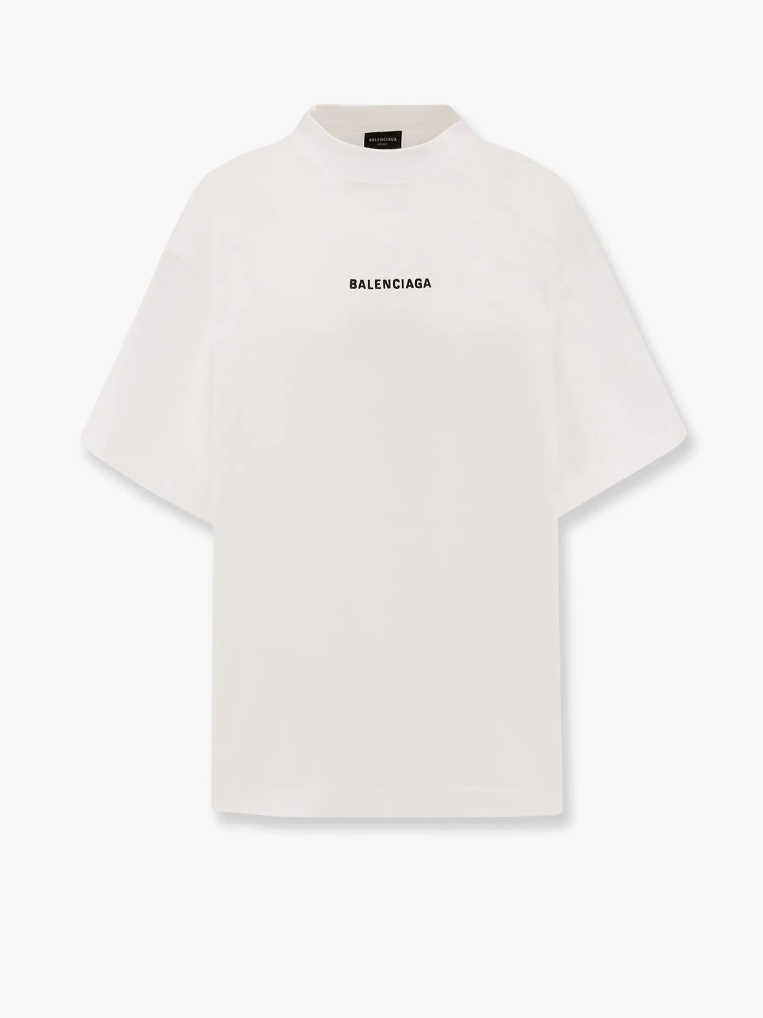 Balenciaga Cropped T Shirt With Logo Embroidery