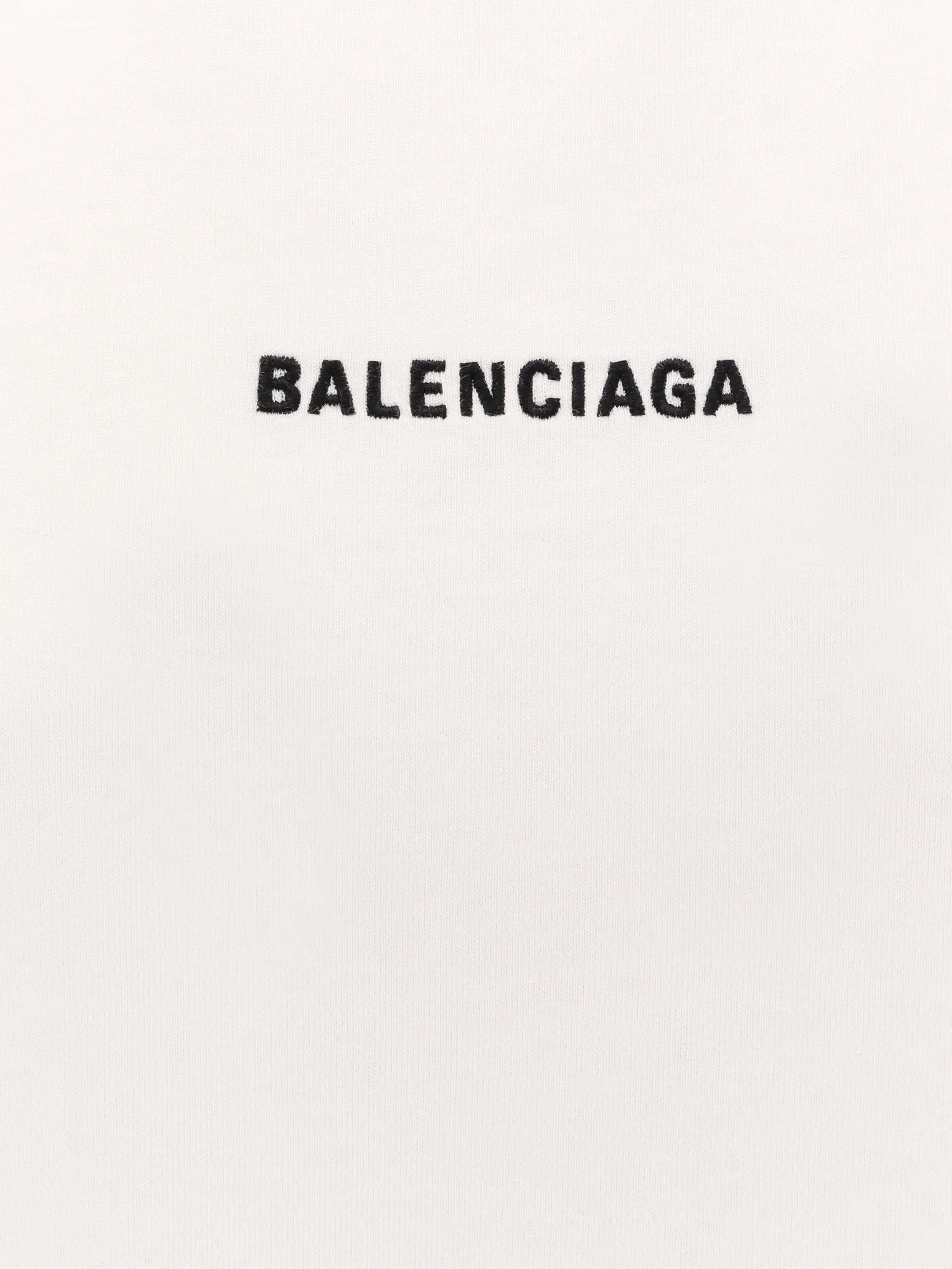 Balenciaga Cropped T Shirt With Logo Embroidery