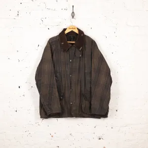 Barbour Bedale Tartan Check Wax Jacket  - Green - XXL