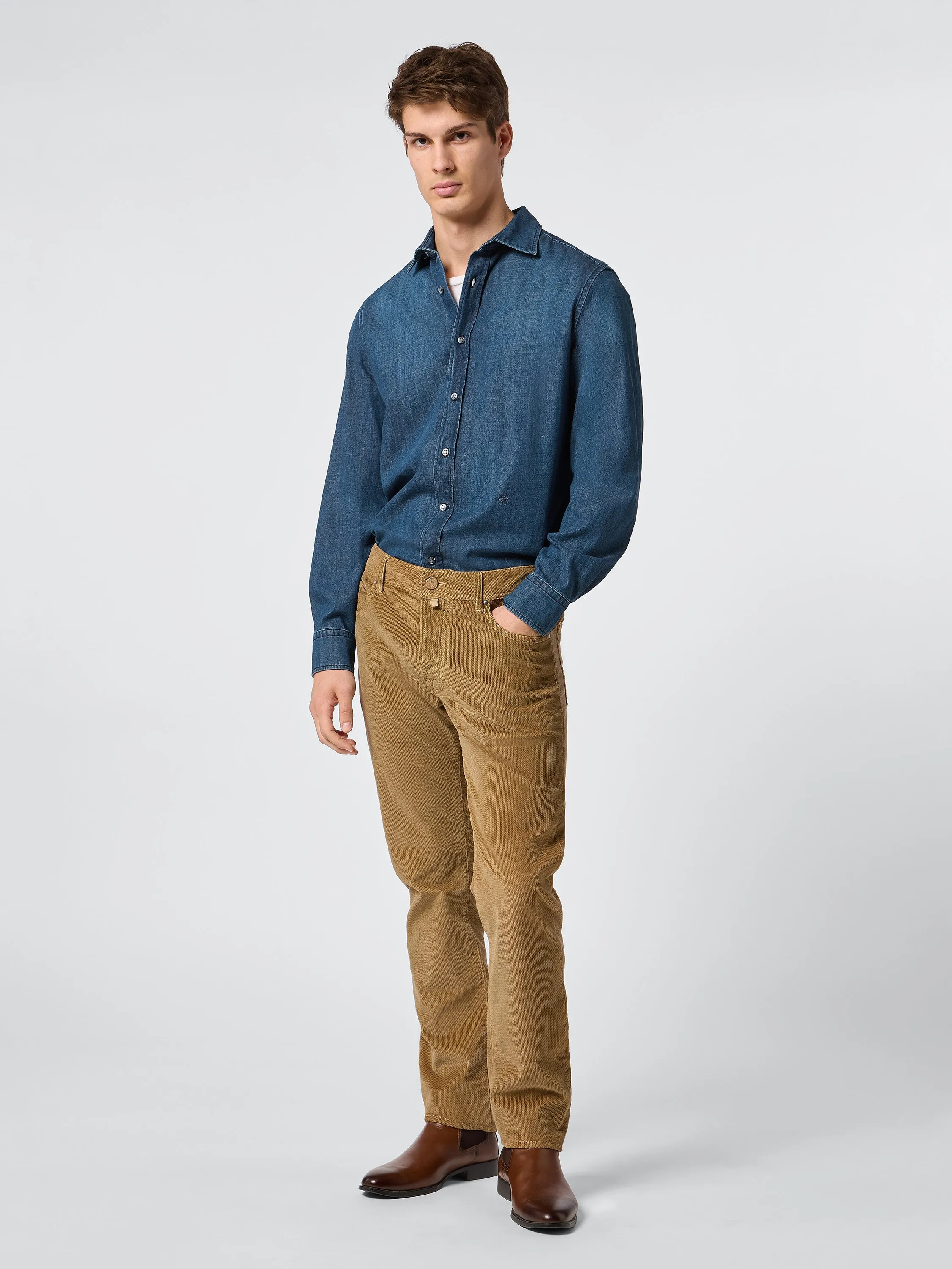 Bard Pants in Beige Bull Cotton