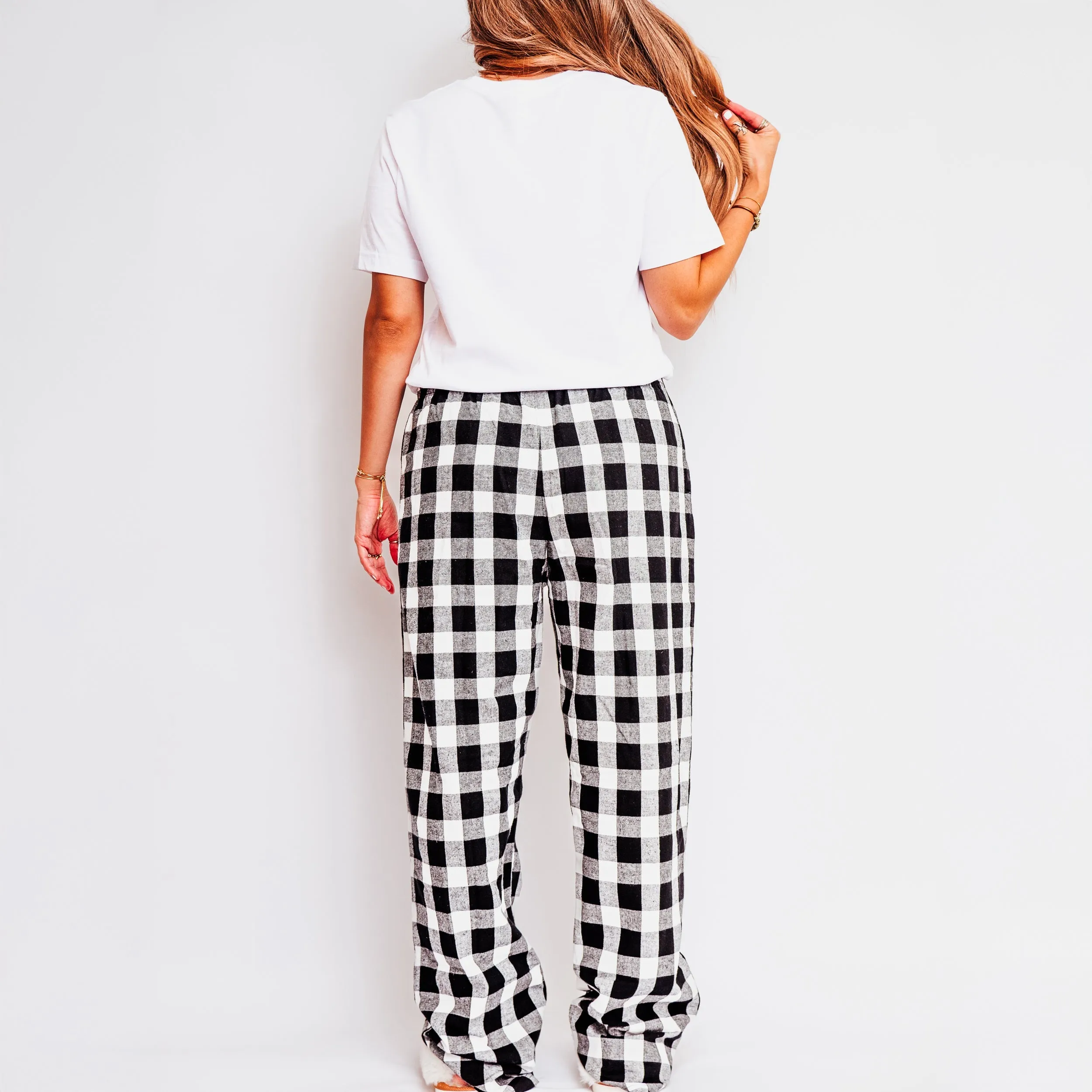 Be Mine Cursive | Plaid Pajama Set