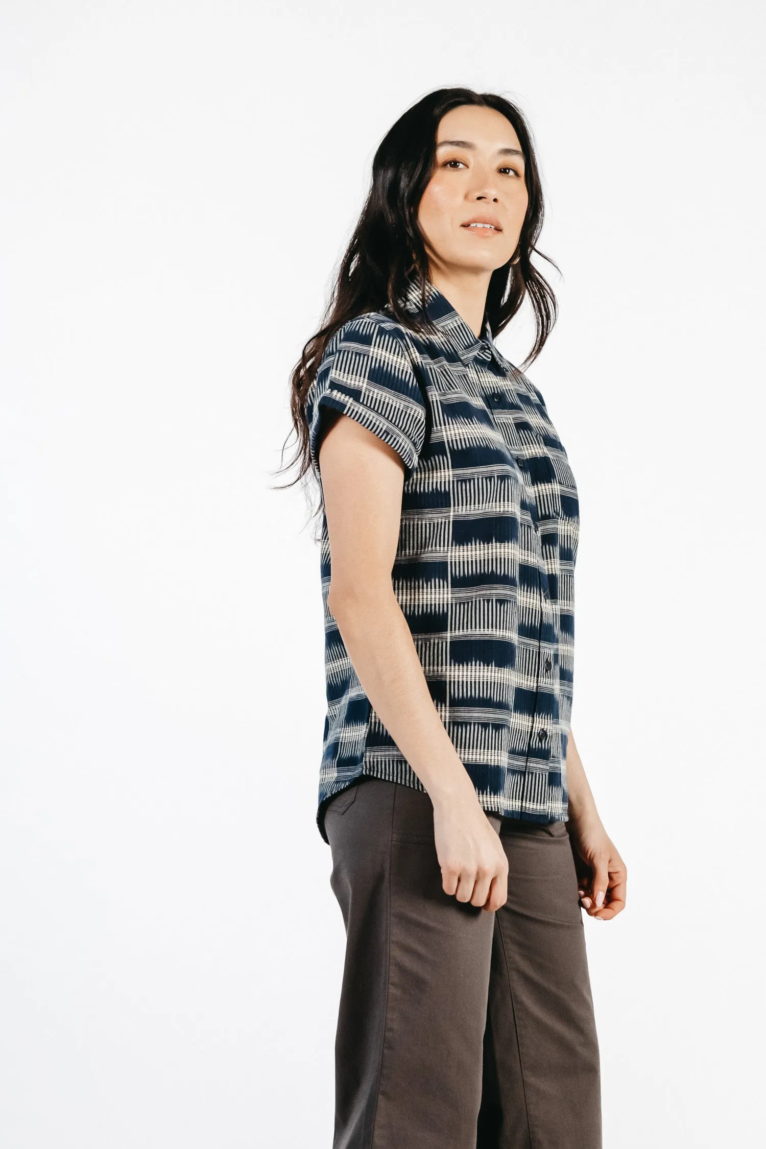 Bea Shirt / Ikat Plaid (old)