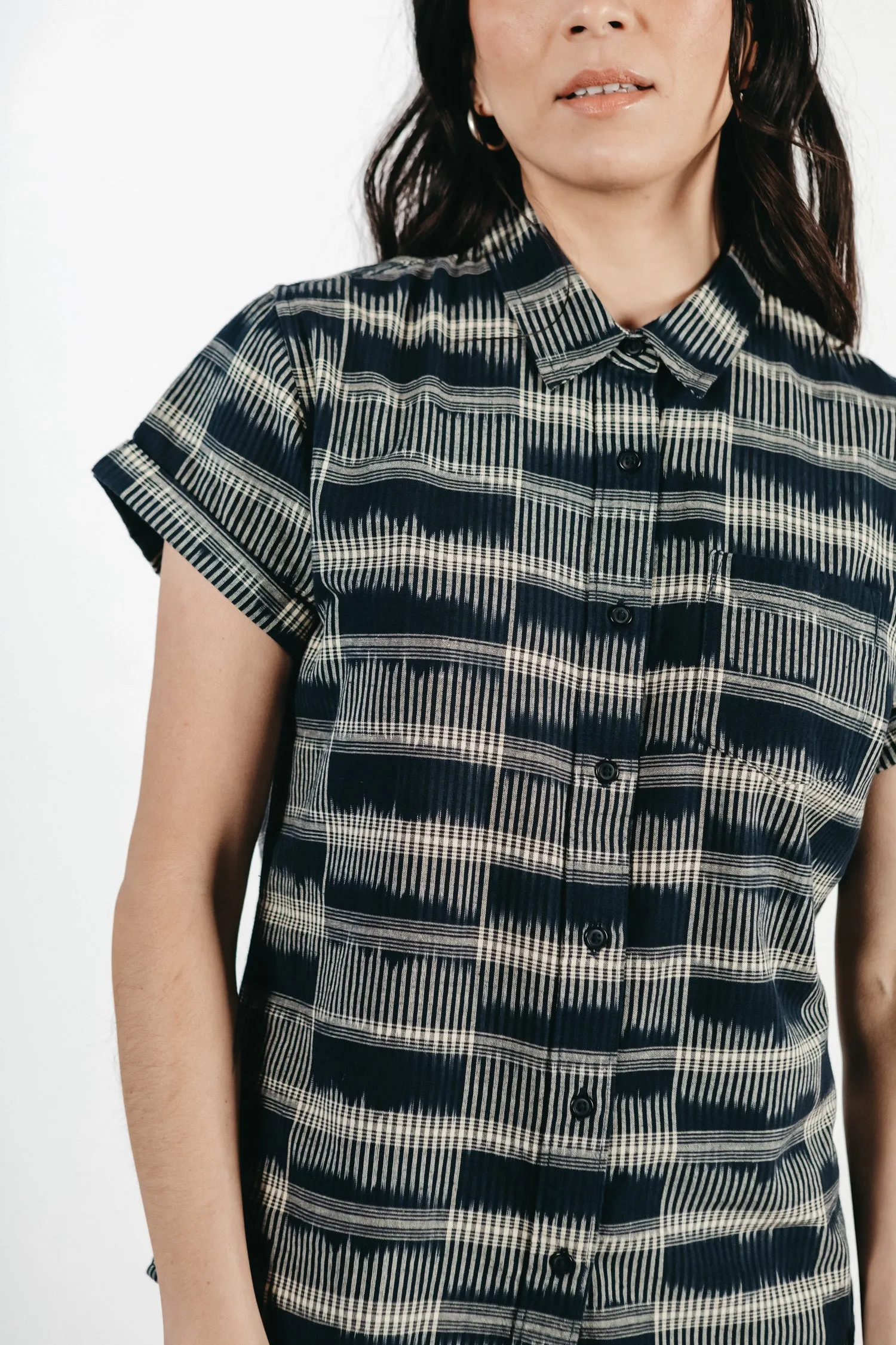Bea Shirt / Ikat Plaid (old)