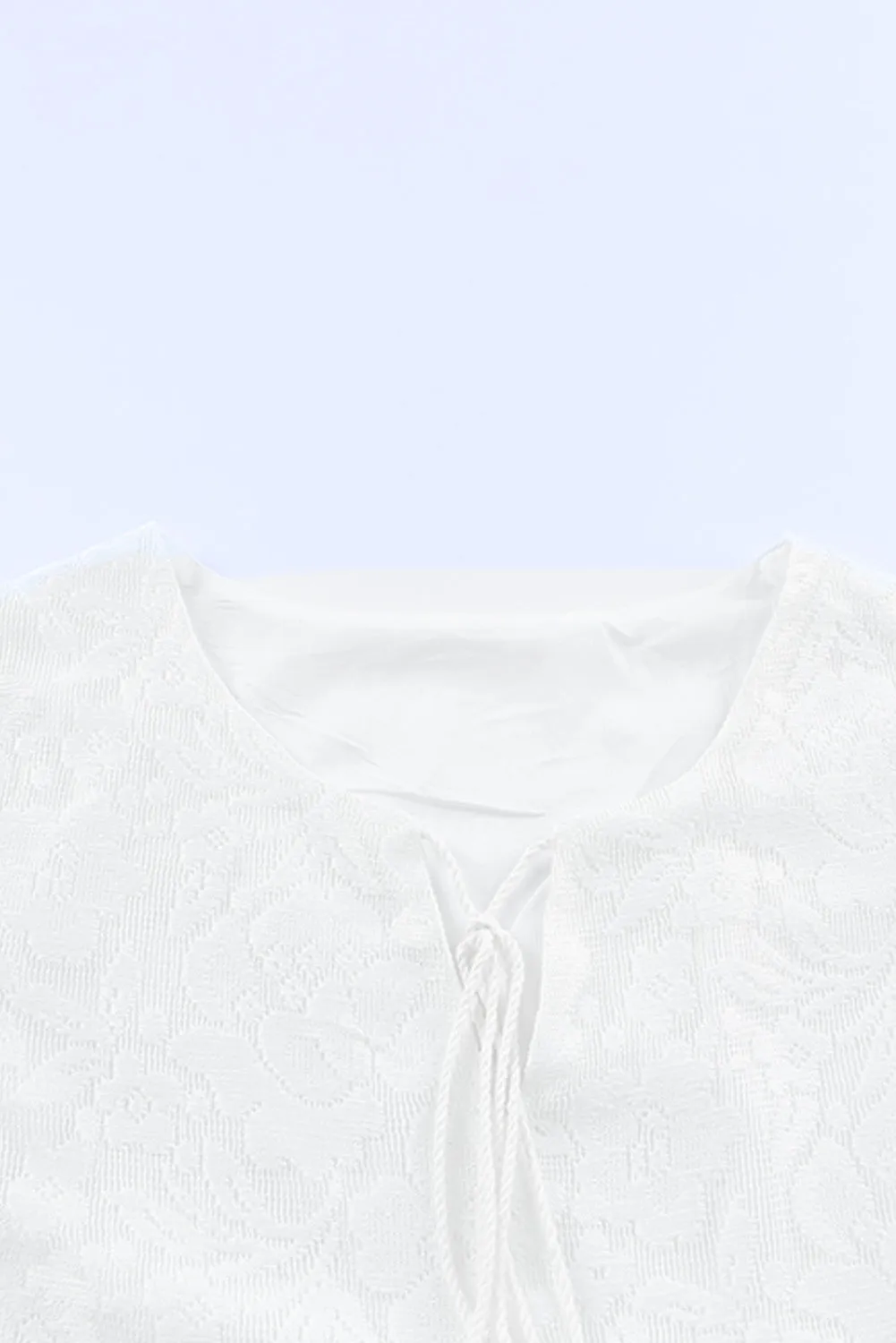 Beige Lace Crochet Ruffled Babydoll Dress