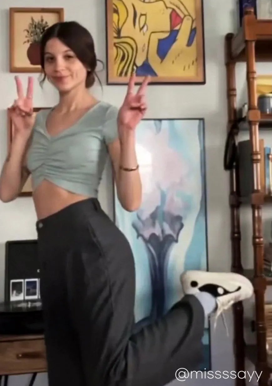 Belle Ribbed Crop Top - Sage