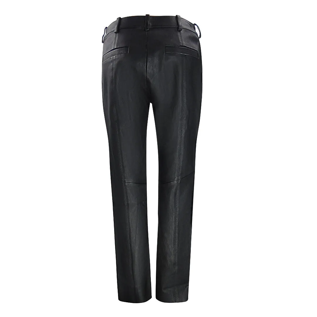 Belstaff Womens Marley Leather Trousers Black Trousers