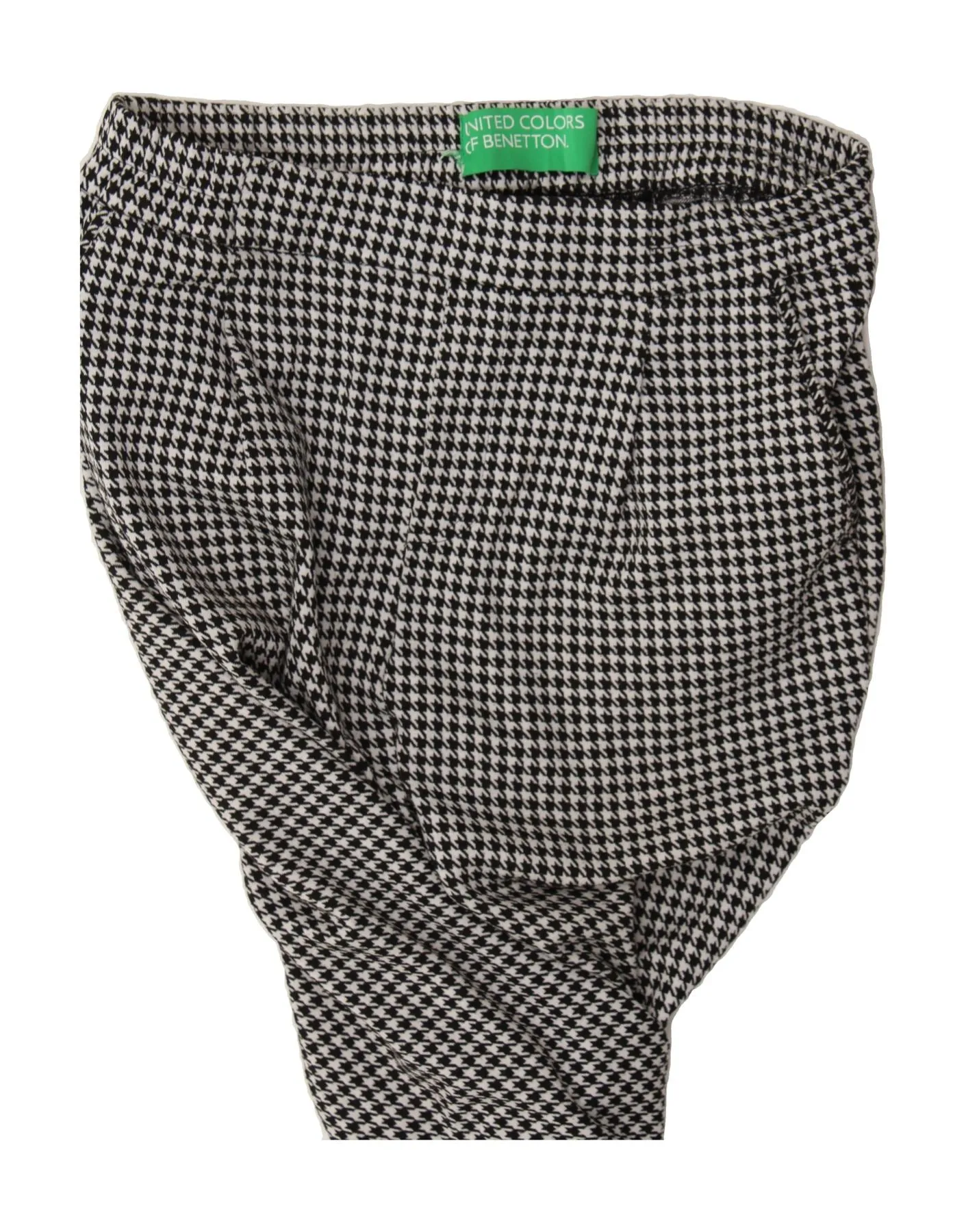BENETTON Womens High Waist Cropped Trousers Small W26 L24 Black