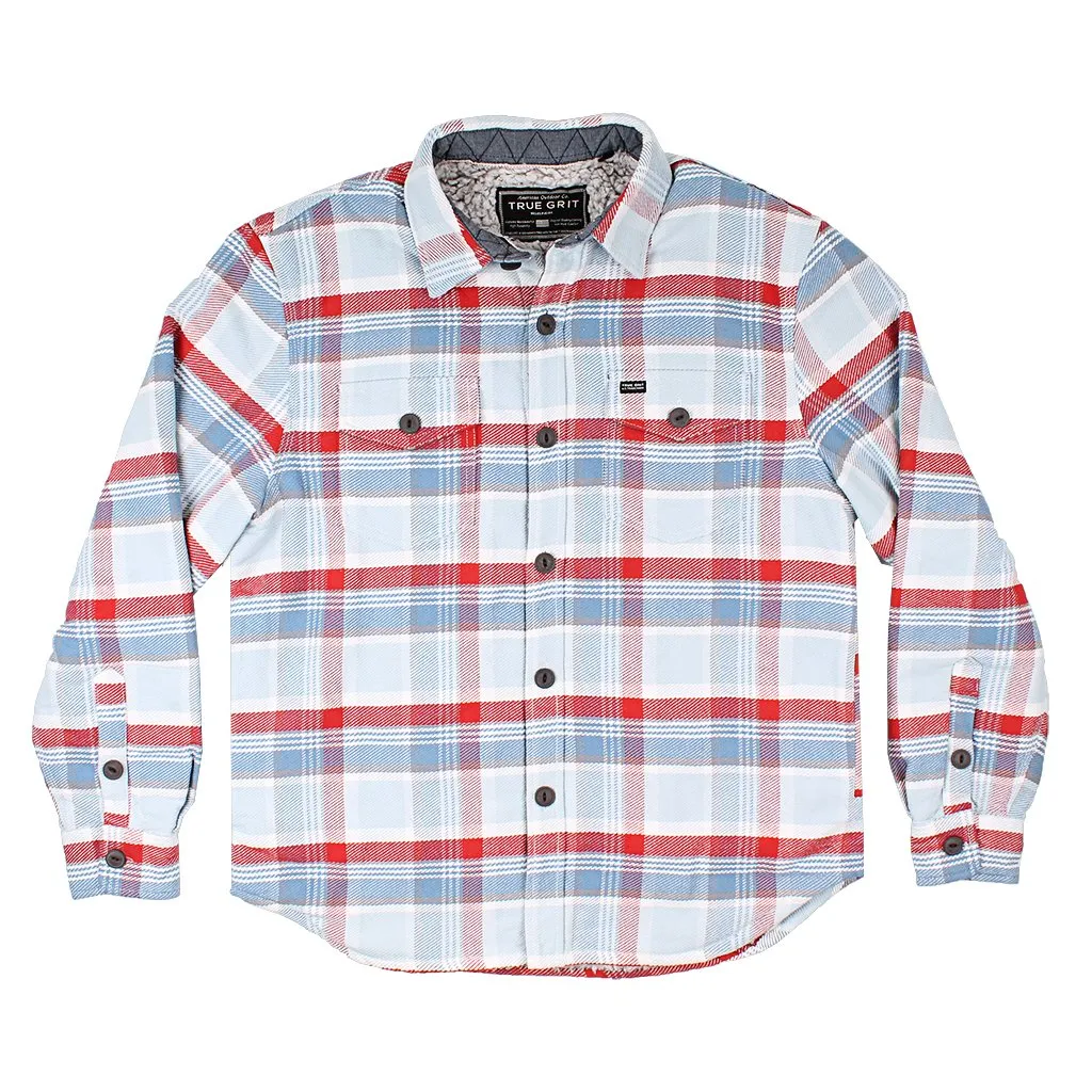 Big Sky Plaid Shirt Jacket with Sherpa Lining