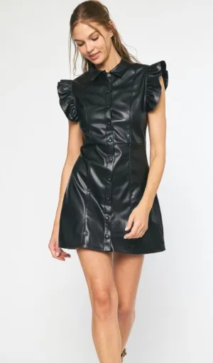 BLACK FAUX MINI