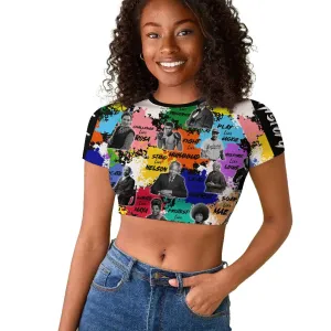 Black History Month African American Raglan Cropped T shirt Paint Splashes DT02