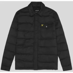 Black Quilted Shirt Jacket
