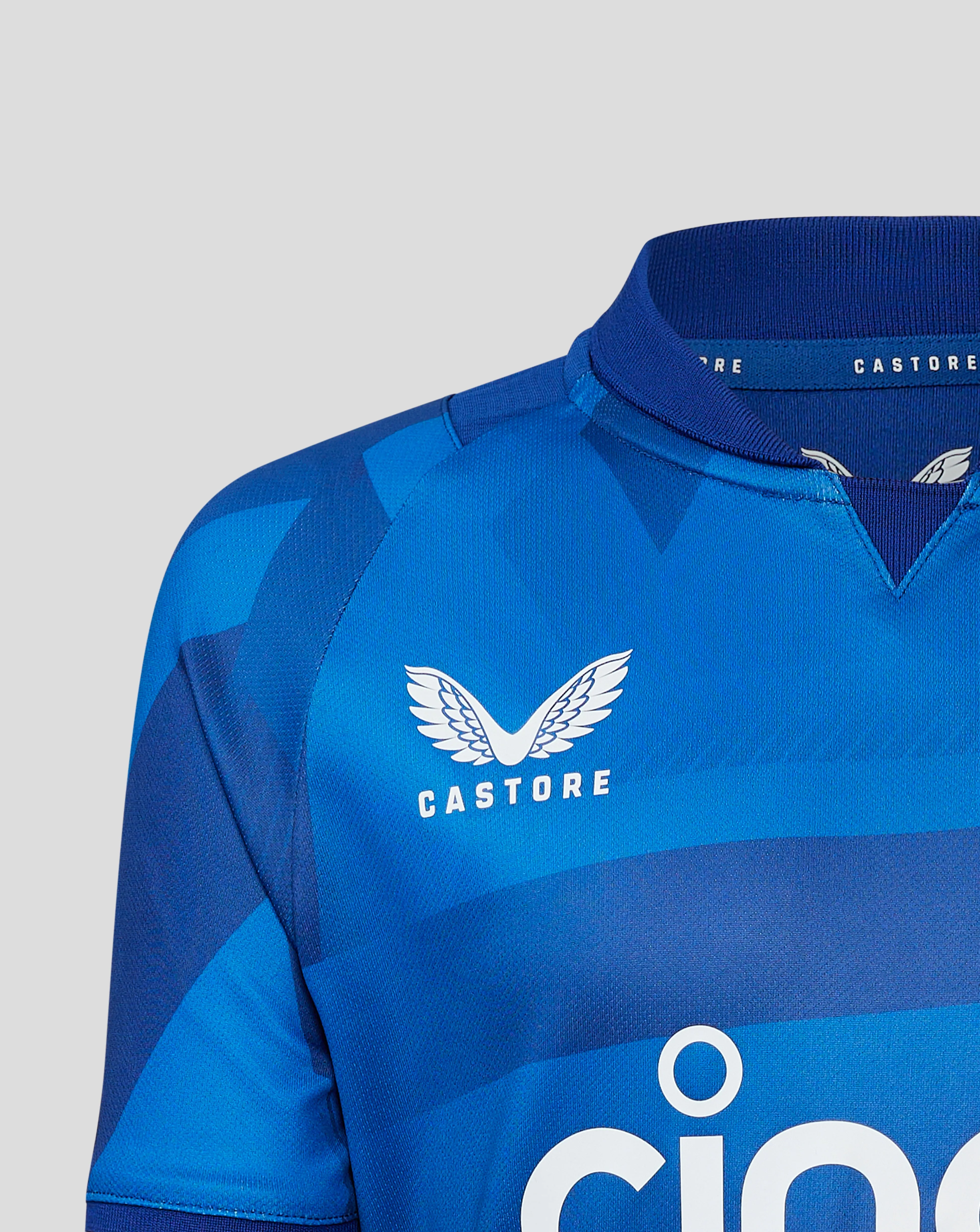 Blue England Cricket Junior Odi Replica Short Sleeve Shirt, Junior ODI Replica Shirt