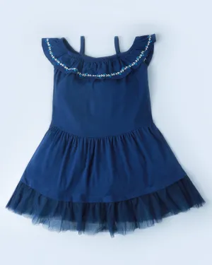 Blue Off Shoulder Dress