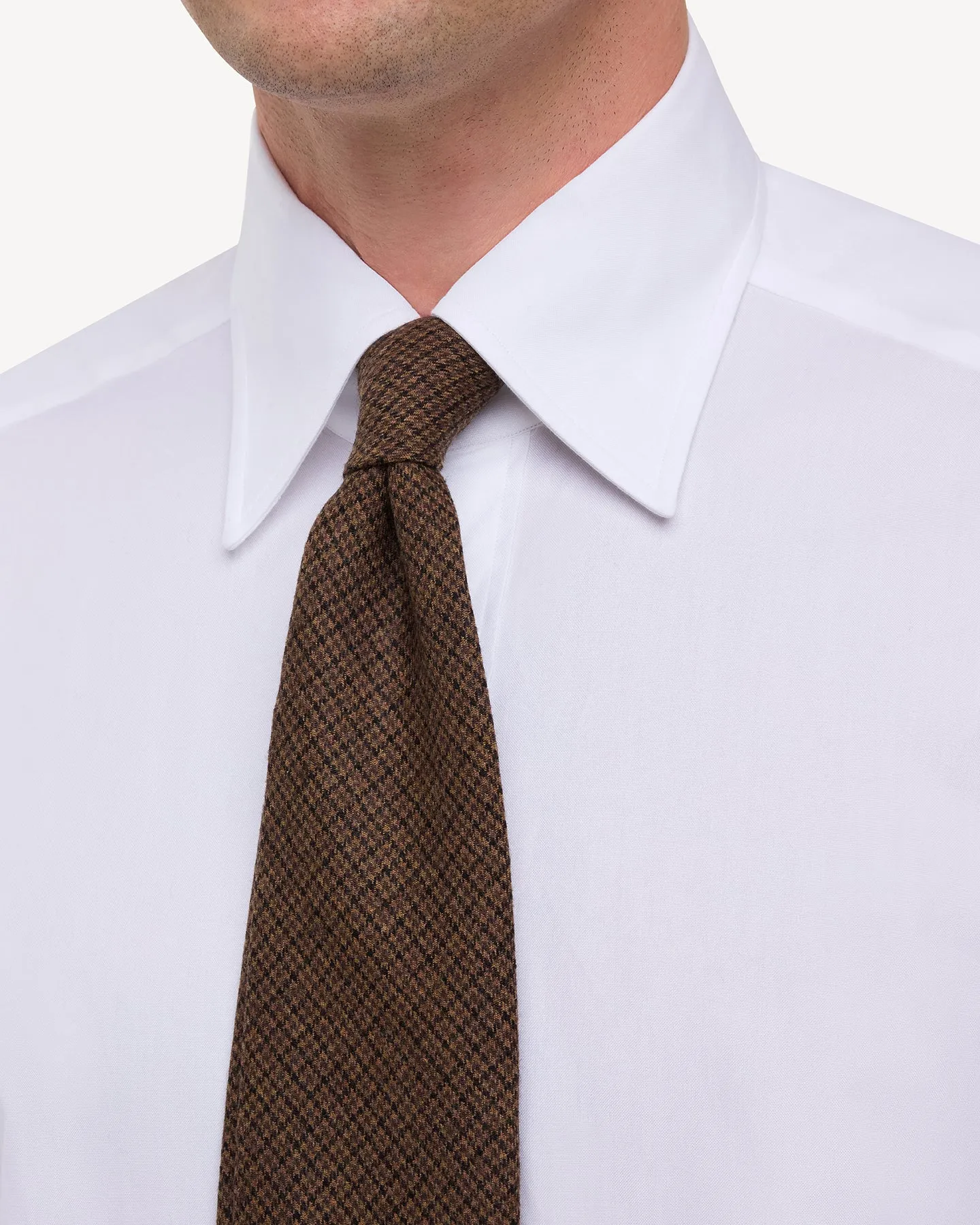 Brown Fox Brothers Worsted Flannel Gun Club Tie