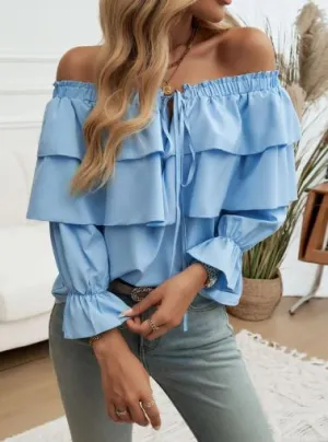 Brueckner® | Off-Shoulder Ruffle Blouse