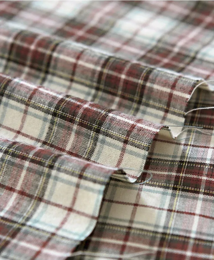 Brushed Yarn Dyed Cotton Fabric - Plaid - By the Yard 46761 58688-1