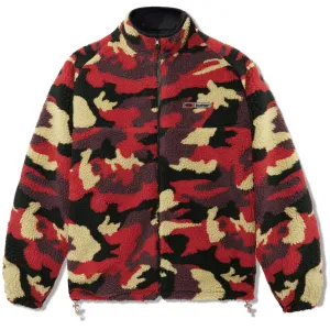 Butter Goods Camo Sherpa Jacket | Red