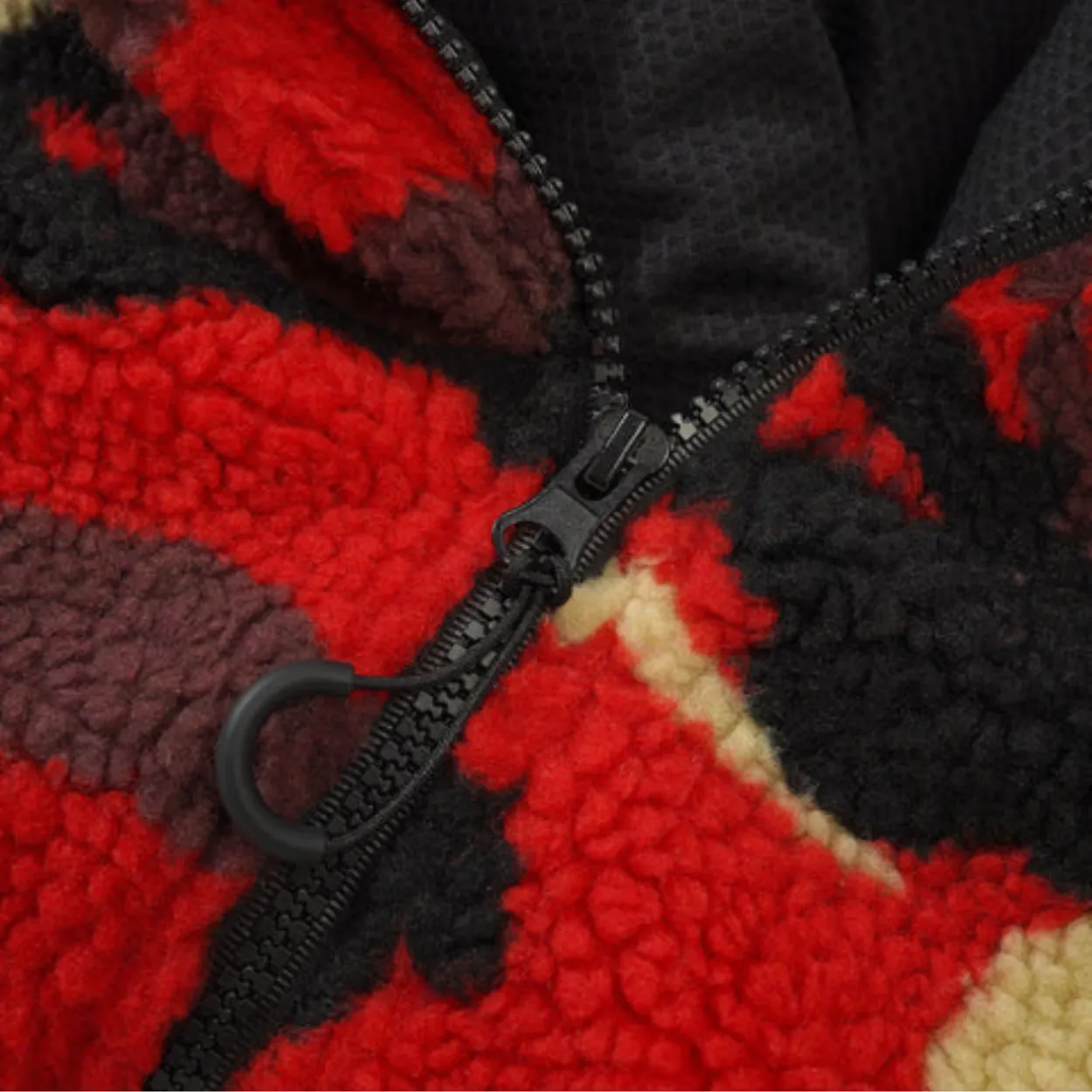 Butter Goods Camo Sherpa Jacket | Red
