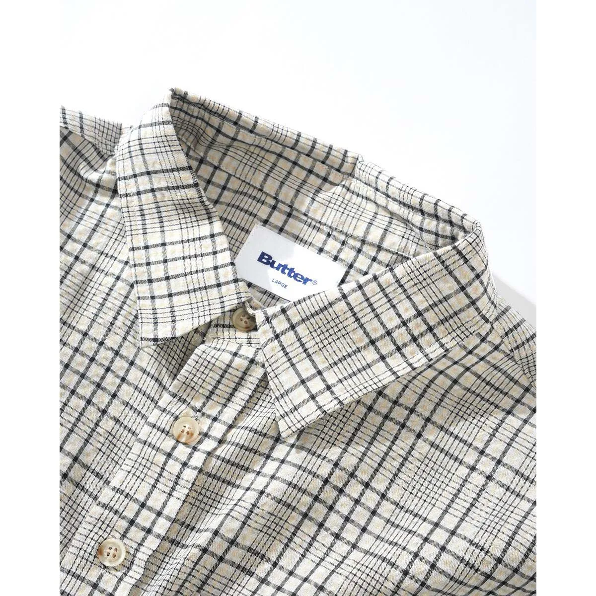 Butter Goods - Equipt Plaid L/S Shirt Grey