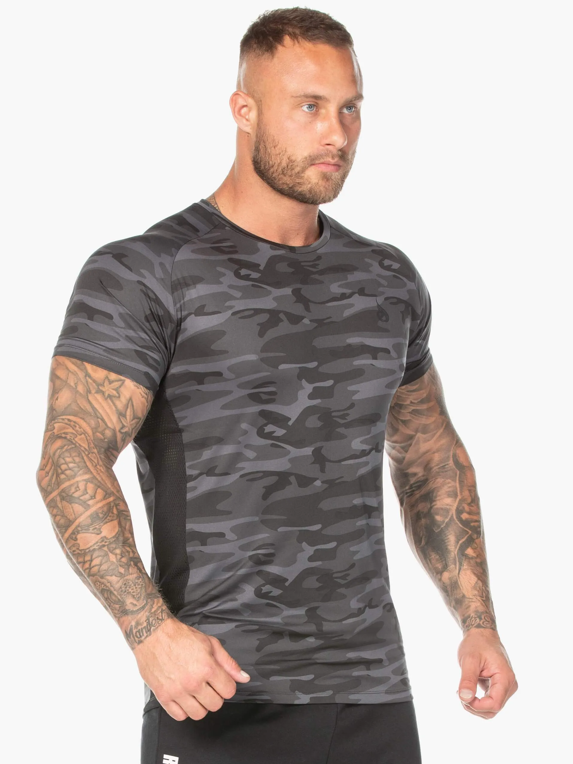 Camo Mesh T-Shirt - Black Camo
