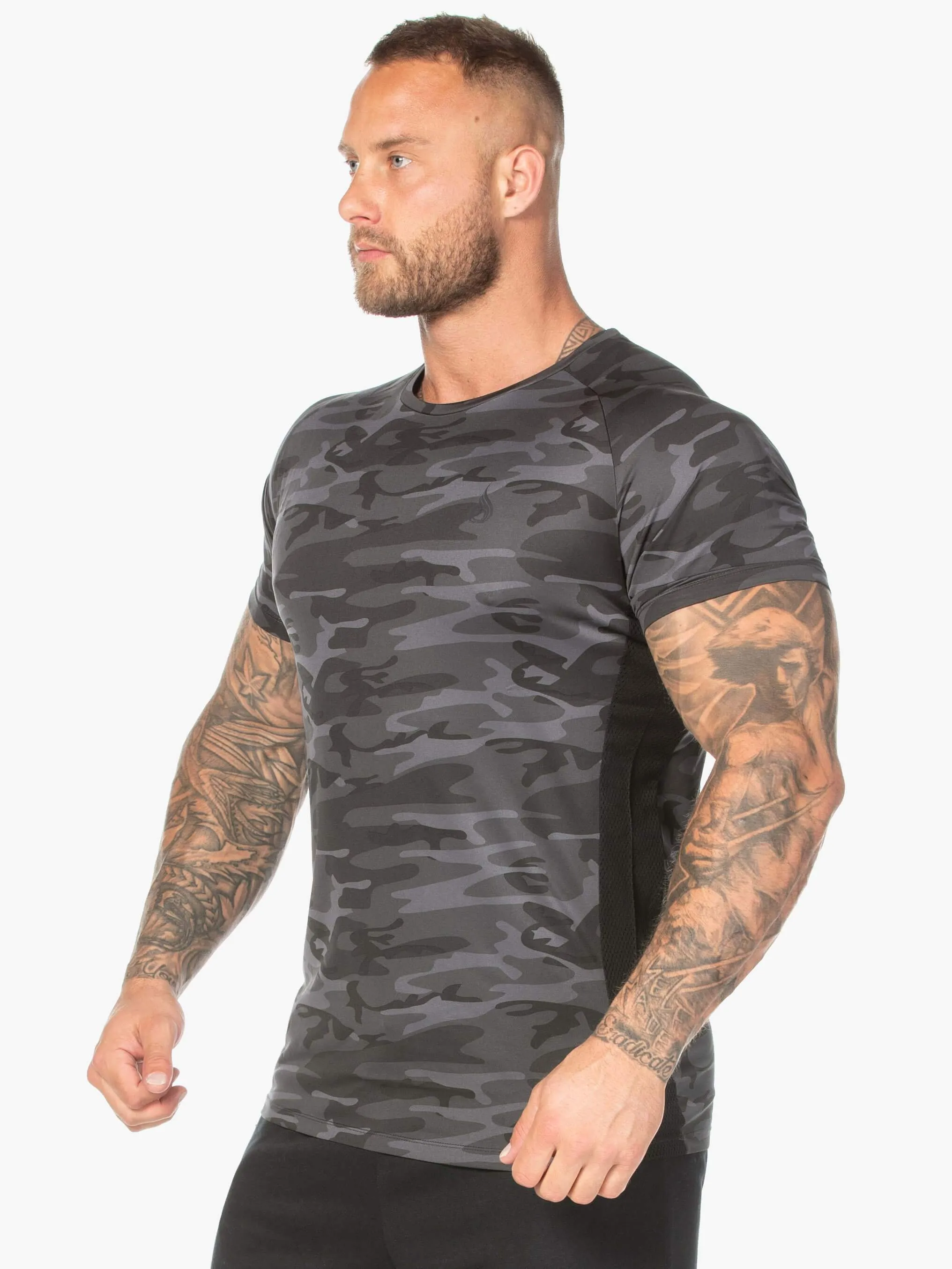 Camo Mesh T-Shirt - Black Camo