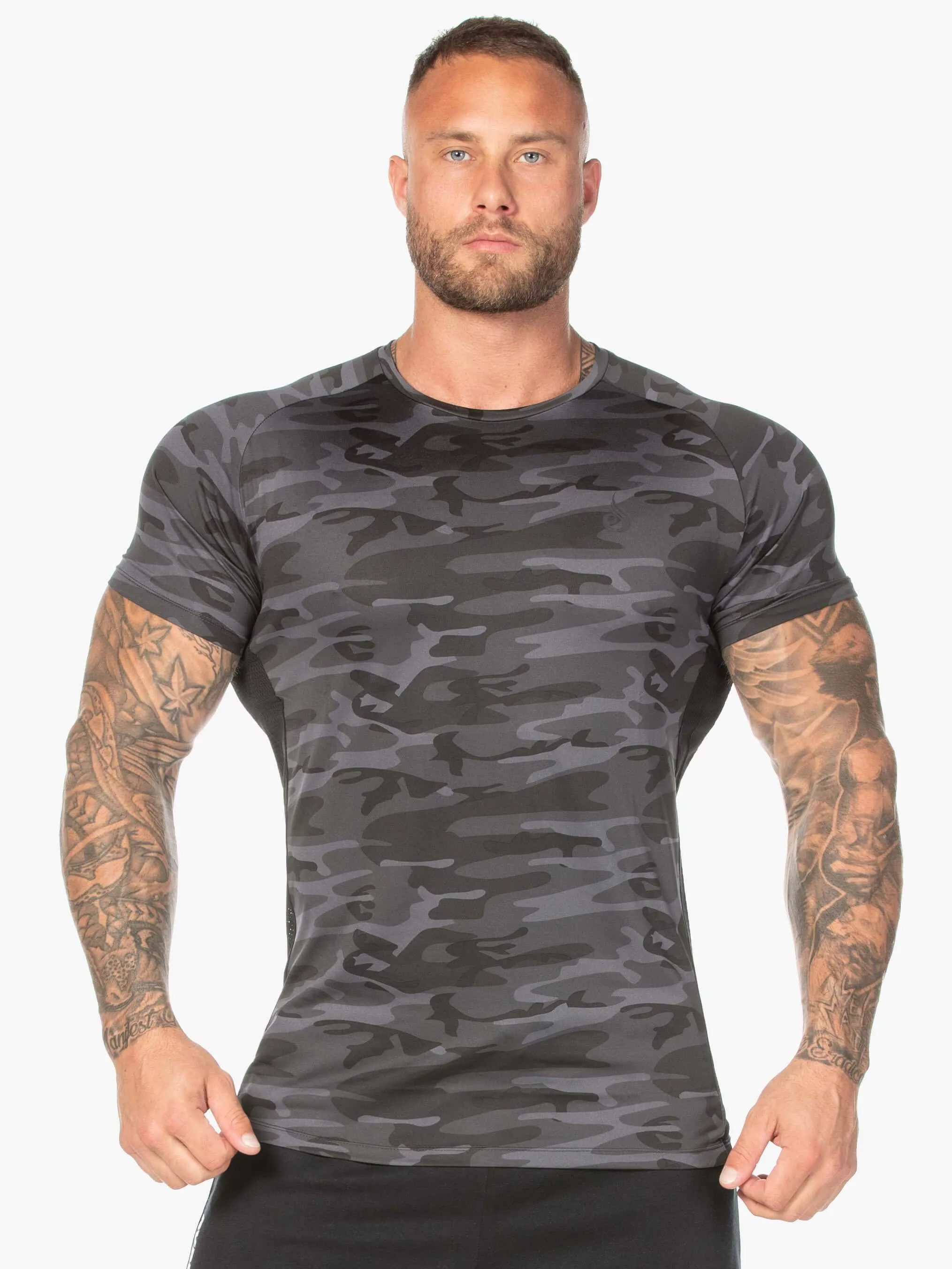 Camo Mesh T-Shirt - Black Camo