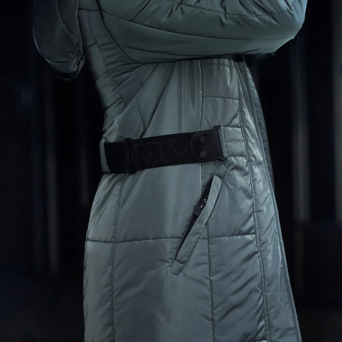 Catago Ladies Puffy Quilted Long Jacket