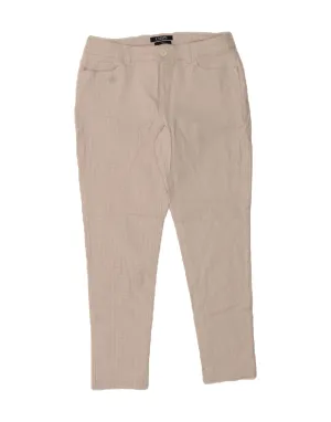 CHAPS Womens Casual Trousers US 8 Medium W30 L27 Purple Houndstooth