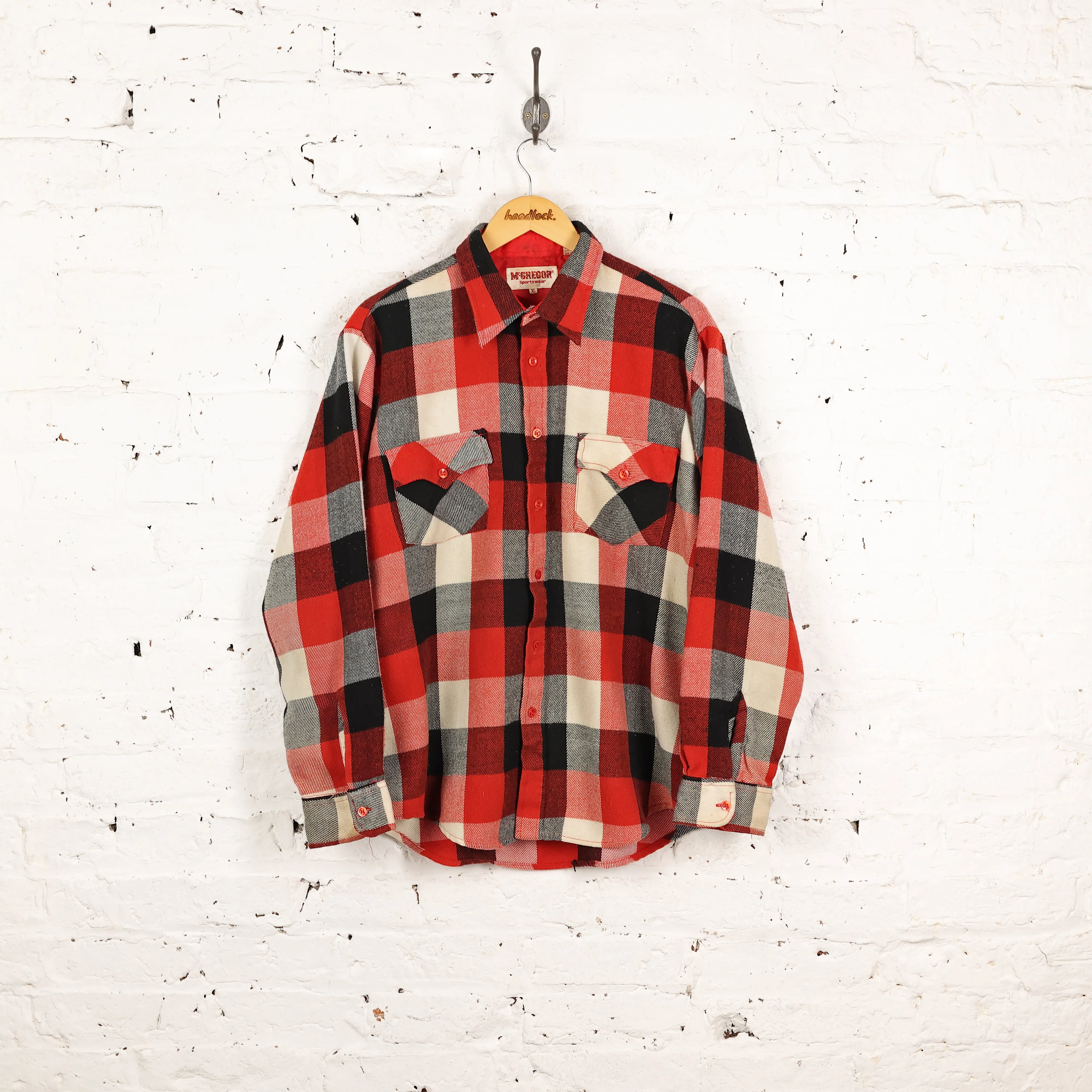 Check Plaid Shirt - Red - L