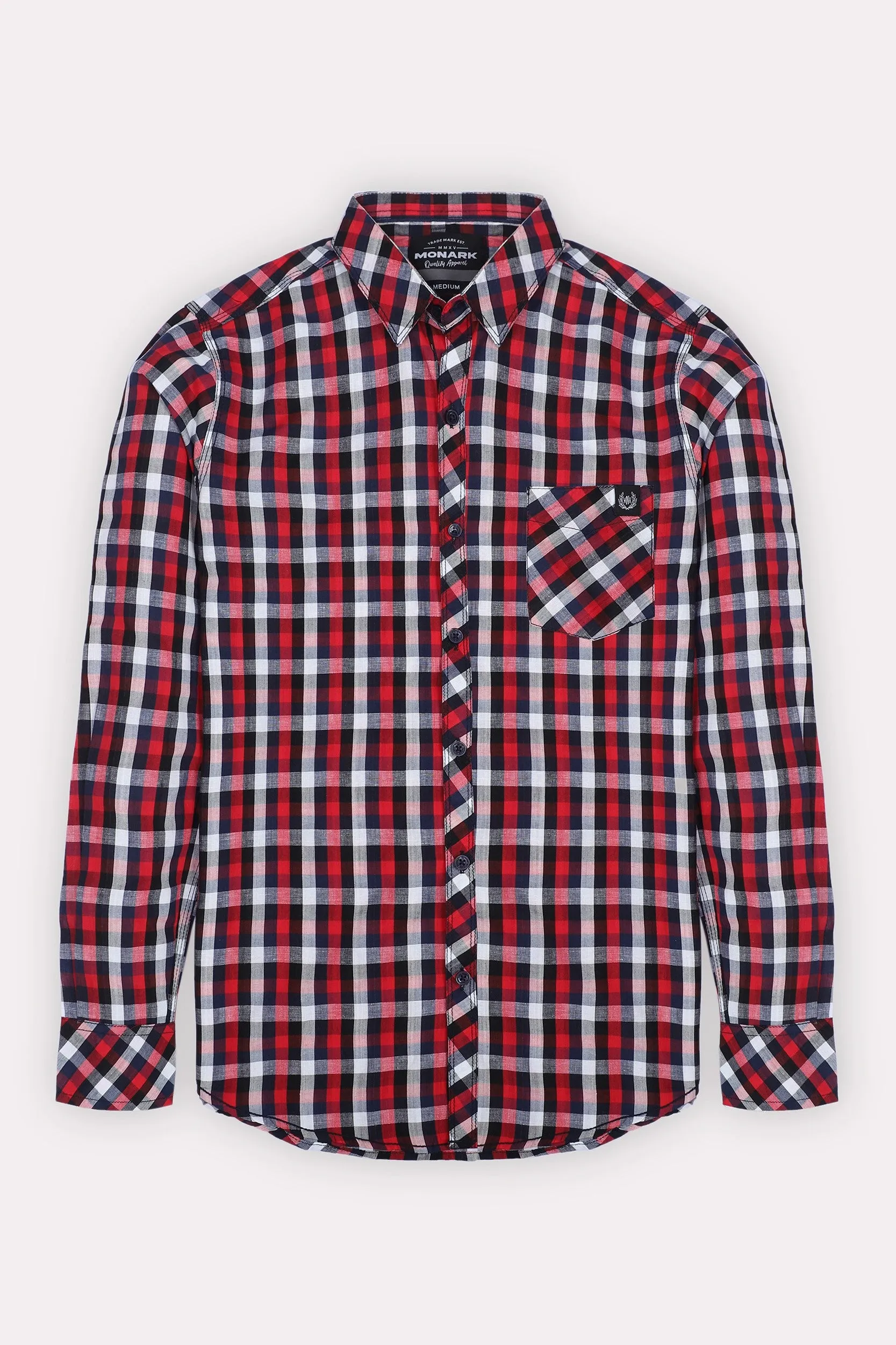 CHECKERD SLIM FIT CASUAL SHIRT
