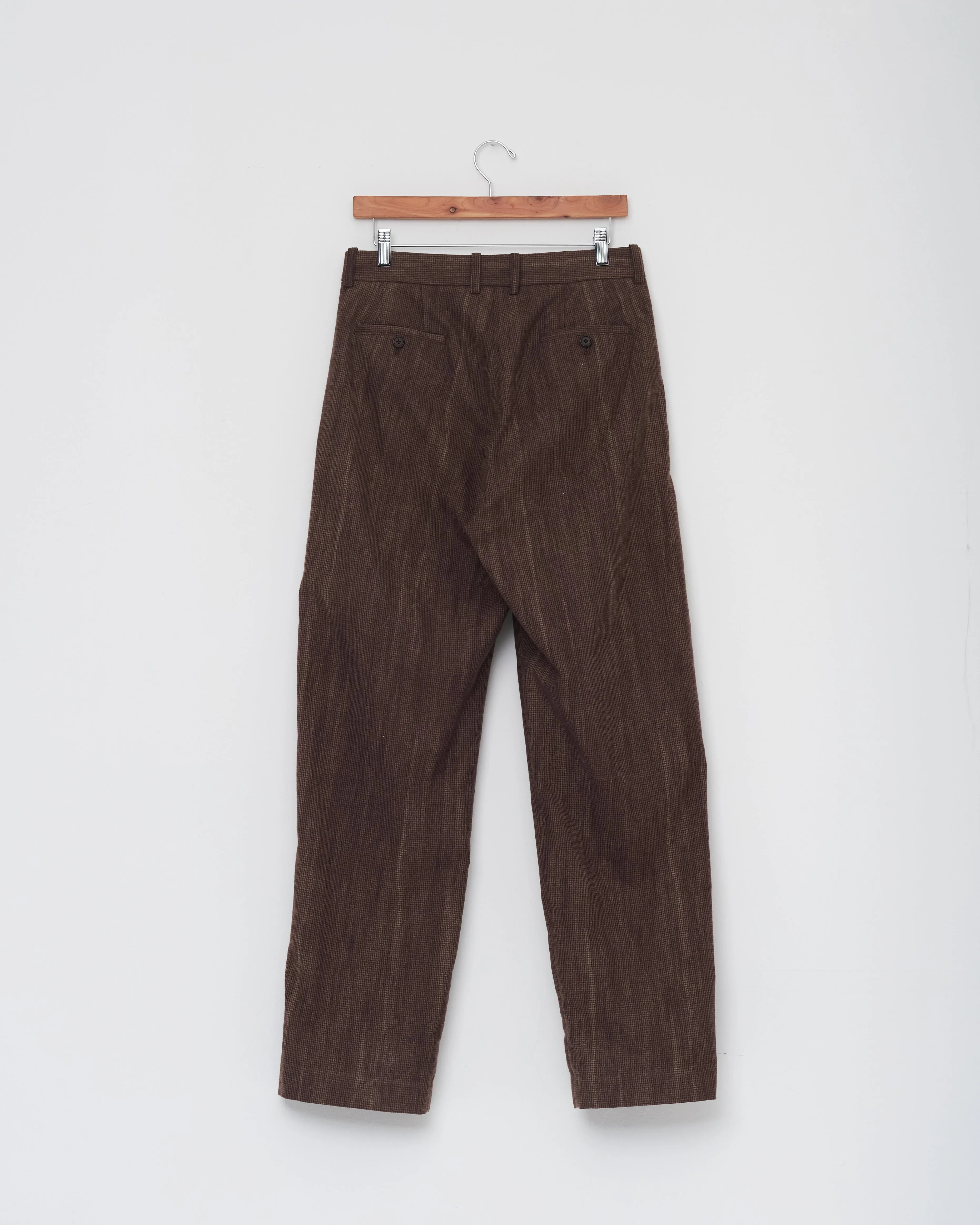 Chinos, Washed Brown Houndstooth