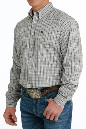 Cinch Men's Shirt 'Classic Fit' - Plaid White