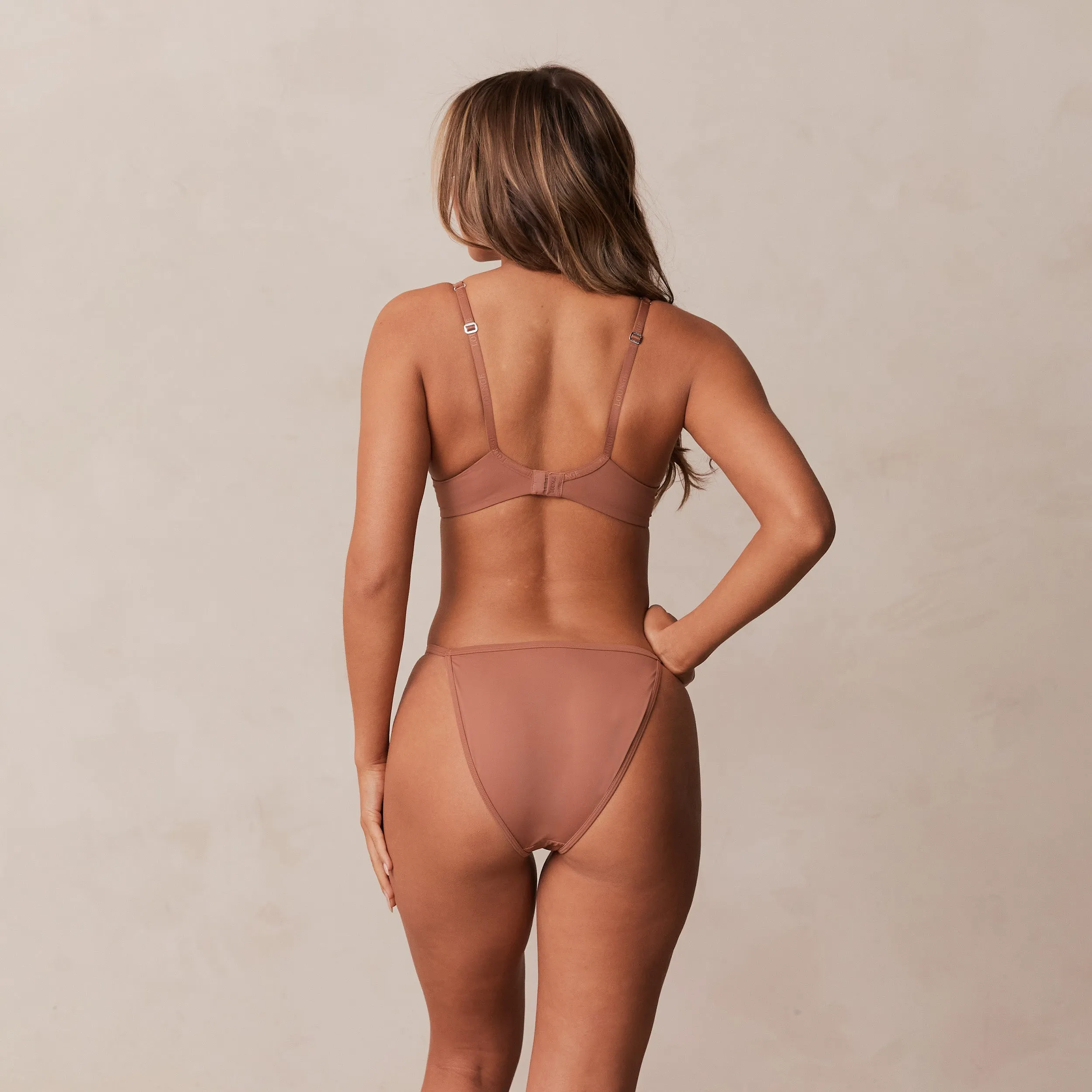 Classic Plunge T-shirt Soutien-Gorge - Moka