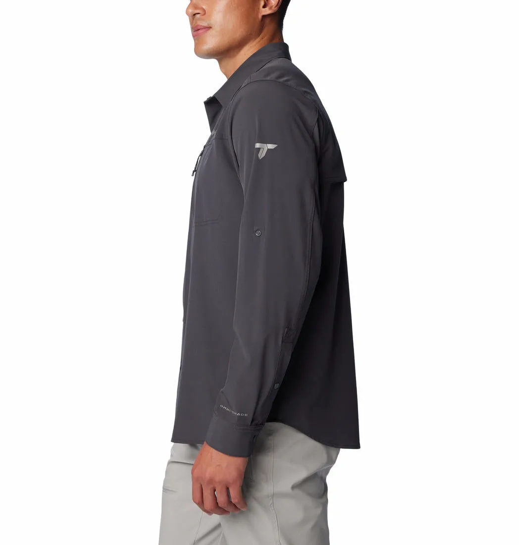 Columbia Men Grey Columbia Men Summit Valley Woven Long Sleeve Shirt